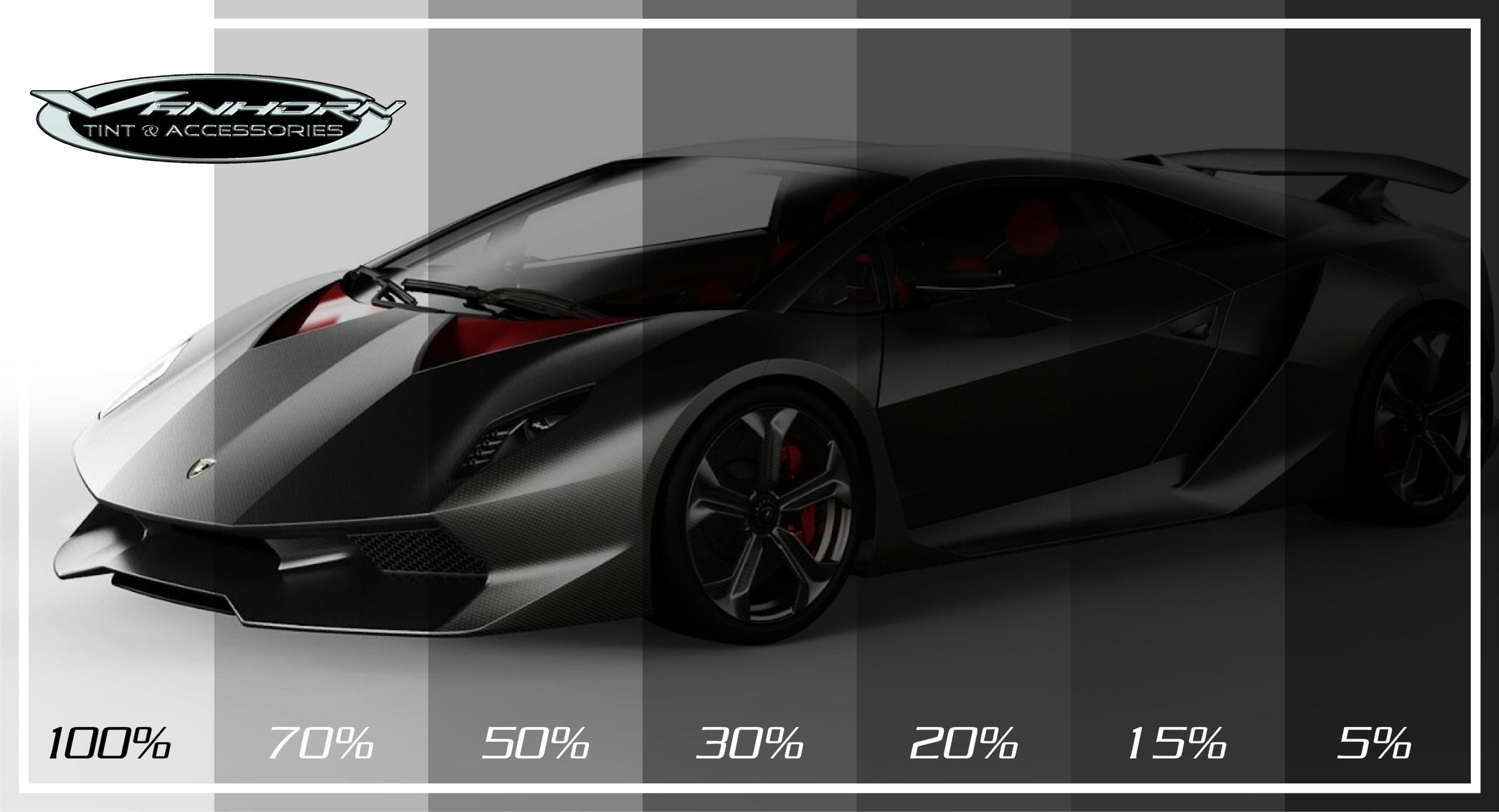 windows tint percentage chart